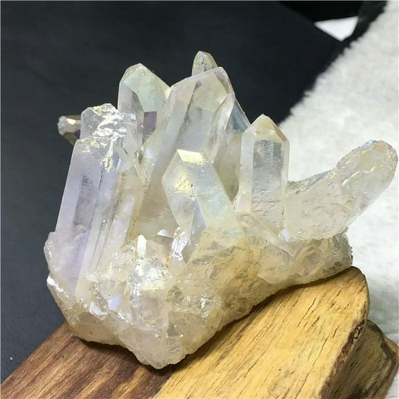 K-KED 5Pcs 120g Natural White Clear Quartz Crystal Stone Cluster Rock Specimen Healing