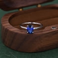 thumbnail image 4 of 1 Carat Blue Sapphire Oval Ring 925 Sterling Silver Wedding Ring, Proposal Ring, 4 of 5