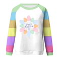 thumbnail image 5 of FAIWAD Chandail de Pâques pour Femmes Manches Longues Col Rond Tunique Hauts Graphique de Pâques chandail Blouse, 5 of 5