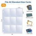 thumbnail image 2 of JUNWELL 25 Pack 9 Pocket Pokemon Cards Page Protector  Trading Card Sleeves Pages for 3 Ring Binder  Standard Size Card Sheets Fit for Sports Cards  Coupon  Business Cards  Baseball Cards, 2 of 7