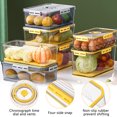 thumbnail image 6 of Bread Storage Container with Airtight Lid - Bread Box for Kitchen Countertop, Time Recording Bread Keeper for Homemade Bread, Bagel, Cookies, Cupcakes-yellow, 6 of 7
