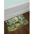 thumbnail image 2 of Nature Bath Mat, Rural Scenery with An Old Ancient House, Lake and Retro Tower Countryside Village Picture, Non-Slip Plush Mat Bathroom Kitchen Laundry Room Decor, 29.5 X 17.5 Inches, Green, Ambesonne, 2 of 2