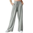 thumbnail image 2 of ClodeEU High Waisted Wide Leg Pants for Women, Drawstring Comfort with Pockets,Casual Loose Trousers Gray,Womens Plus M, 2 of 8