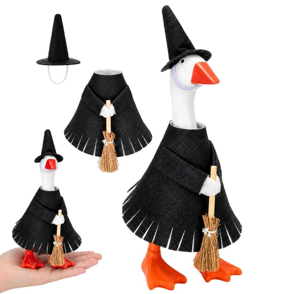 7 Inch Desk Goose Outfits,Halloween Mini Desktop Goose Clothes,Magnetic Goose Statue Costumes,Fall Halloween Decor for Desktop Goose Statues Office and Home Table