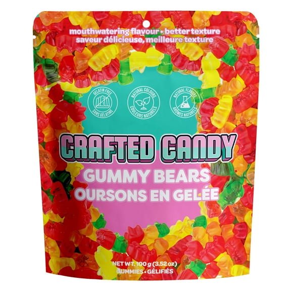 Crafted Candy Vegan Bears, Vegan Plant Based Bears