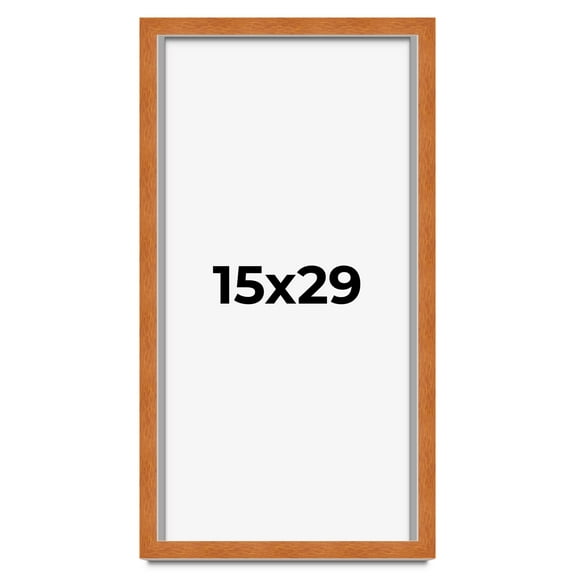 15x29 Shadow Box Frame Brown | 0.875 Inches Deep Real Wood Contemporary Shadowbox Display Frame |