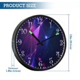 thumbnail image 3 of Voice Activated Clock with Glow Light 12 Inch Large Silent Wall Clock Battery Operated for Home Decor Glowing Lines and Triangles, 3 of 8