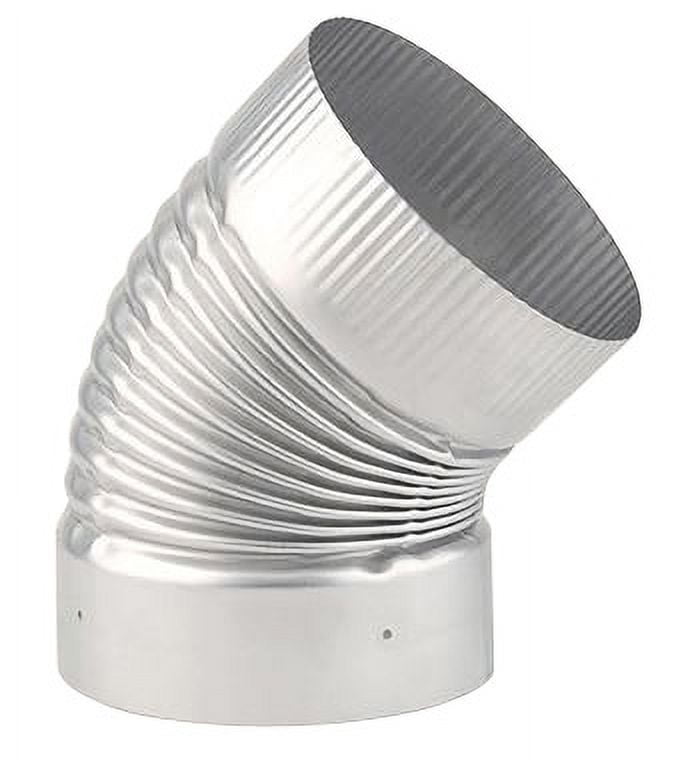 Heat-Fab 4611SS 6" 45 Degree Crimped Elbow - Stainless Steel