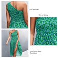 thumbnail image 1 of Vestido sin mangas con un hombro, lavable, elegante, sin mangas, informal, a la moda, con estampado floral, para fiestas de vacaciones LYUMO ropa de mujer, 1 of 5