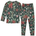 thumbnail image 2 of FORMRS Long Sleeve Top and Pants Pajama Set for Niños 2-Piece Sleepwear, Sizes 18M-8Y, Green Christmas, 2 of 6