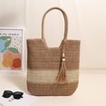 thumbnail image 5 of Jiibva Straw Beach Bag Woven Tote Bag with Tassels Large Shoulder Bag for Women Straw Handbags Rattan Boho Bag, 5 of 7