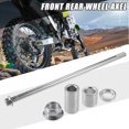 thumbnail image 2 of 1 Set Front Rear Axle with Bushing and Screw Bolt M12 290mm Dirt Bike Scooter ATV Wheel Axle Silver Tone, 2 of 6