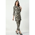 thumbnail image 3 of S MAJIDA Co ord Set for Women Floral Rayon Kurta Pant with 3/4 Sleeve, 3 of 5