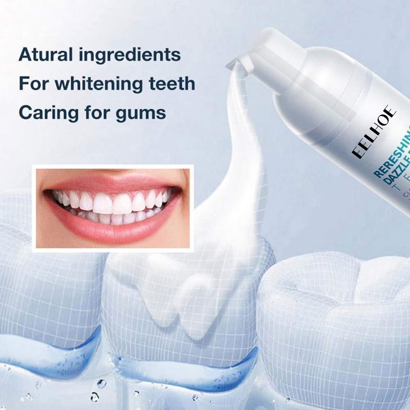 Foam Toothpaste Whiten Teeth Remove Stains Remove Yellow And Freshen Breath Hair Clips Tested