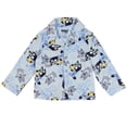 thumbnail image 2 of Bluey Pajamas Boys' 2-Piece Coat Front Flannel Lounge Sleep Set, 2 of 5