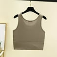 thumbnail image 4 of Wyobmus Women's Summer Tank Tops Soft Modal Tops Sleeveless Scoop Neck Fitted Crop Camisole Tanks Solid Color Cotton Basic Shirts M-5X A-Green, 4 of 4