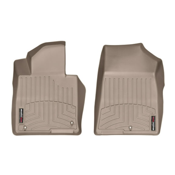 WeatherTech Custom Fit FloorLiners compatible with Sonata Plug-In Hybrid, Sonata, Sonata Hybrid, Optima - 1st Row (Driver & Passenger), Tan