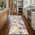 thumbnail image 6 of Scalloped Runner Rug for Hallway, Yamaziot 2'x6' Washable Floral Rug Runner for Floor, Non Slip Bedroom Carpet, Colorful, 6 of 10
