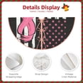 thumbnail image 3 of Rateoe Ribbon Breast Cancer Awareness Pattern Christmas Tree Skirt with Ties, Christmas Tree Decorations, Farmhouse Christmas Decor Xmas Holiday Decorations-48", 3 of 6