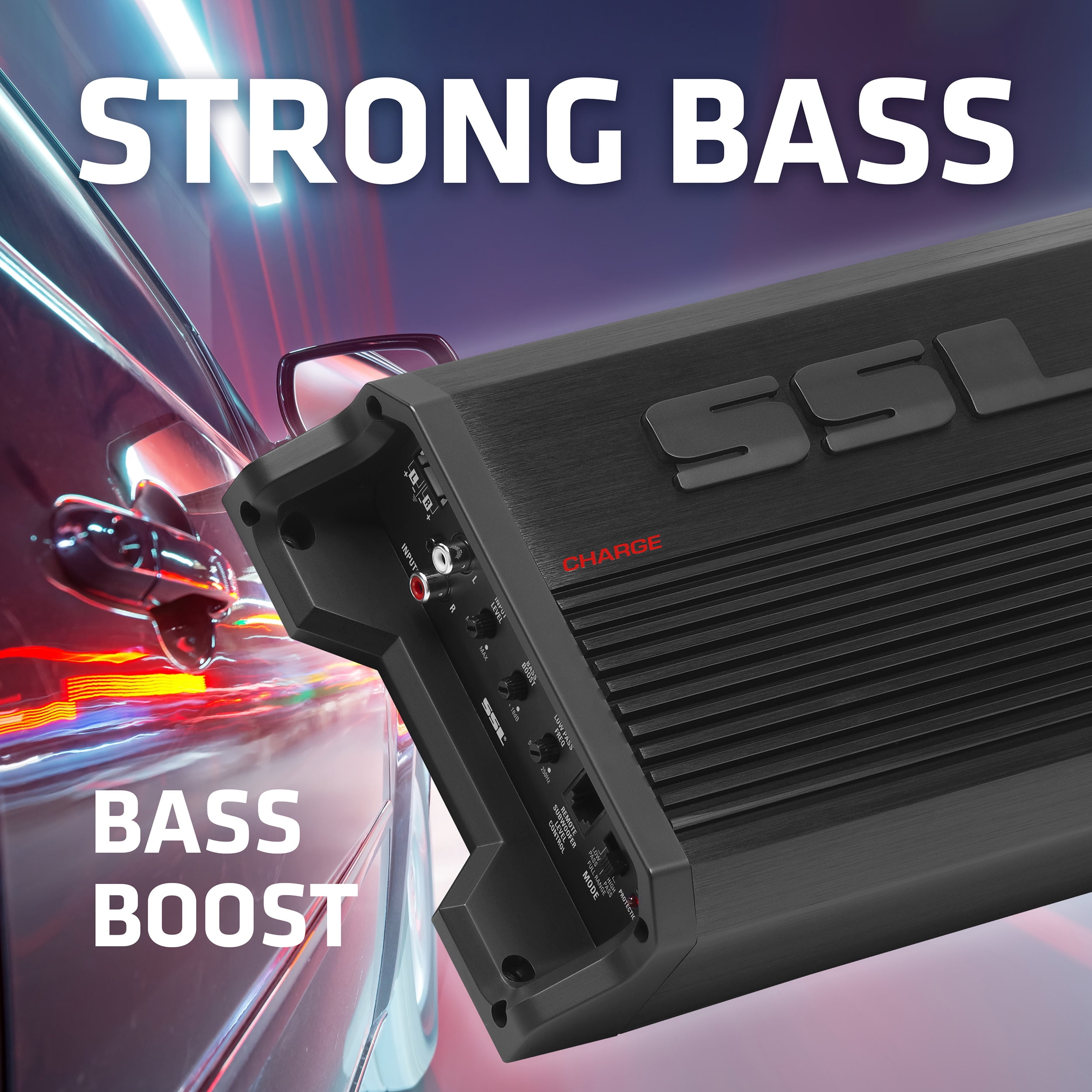 Sound Storm Laboratories CG1202 2 Channel 1200 Watt Car Amplifier, Bridgeable
