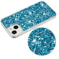 thumbnail image 6 of Compatible with iPhone 15 Plus Case Gel Glitter Sparkle Bling Women Girls Cases Cute Rubber Slim Soft Silicone TPU Shockproof Drop Phone Protective Cover for iPhone 15 Plus,Blue, 6 of 6