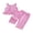 Pink, variant on BemeyourBBs Toddler Baby Girl Summer Clothes Infant Baby Girl 2 Piece Summer Outfit Casual Striped Ruffled Hem V Neck Sleeveless Tank Tops and Wide Legs Pants 2 Pcs Set