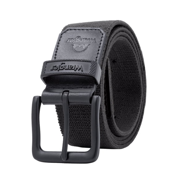 Men's Wrangler 38mm Stretch Webbing Belt with Leather Trim