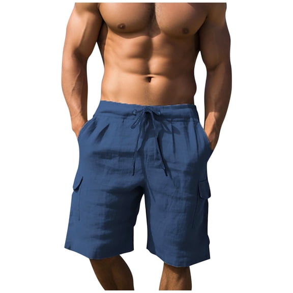 Eagokdc Mens Athletic Shorts Plus Elastic Waist Casual Summer Drawstring Cotton Big and Tall Short with pockets Size 4XL-5XL