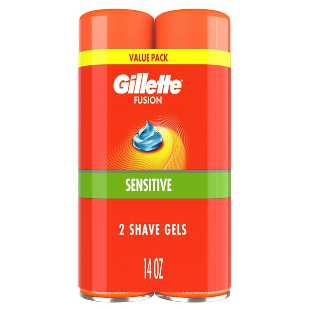 Gillette Fusion Sensitive Skin Shaving Gel for Men, For Smooth Skin, With Almond Oil, Shave Gel for Men’s Grooming Suitable for Sensitive Skin