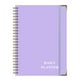 thumbnail image 1 of Libreta genérica de hojas sueltas A5 con espiral, agenda diaria, organizador de listas de tareas por hora, con bolsillo interior de PVC y cierre elástico., 1 of 8