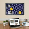 thumbnail image 3 of PinPix 14x12 Custom Cork Bulletin Board Quatrefoil Navy Poster Board Has a Fabric Style Canvas Finish, Framed in Quatrefoil Navy, by ArtToFrames (PinPix-285), 3 of 6