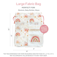 thumbnail image 3 of Gather & Knot Reusable Baby Shower Gift Bag Set, Pink Rainbow Fabric Gift Wrap Bags, Drawstring Present Bags for Baby Girl Gifts, Newborn & First Birthday, 3 of 10