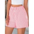 thumbnail image 4 of SMZ Womens Boxer Shorts 2025 Summer Casual Lounge Sleep Gingham Pajama Y2K Plaid Short Pants with Pockets, 4 of 6