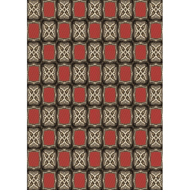 Ahgly Company Machine Washable Indoor Rectangle Transitional Bullet Shell Brown Area Rugs, 6' x 9'