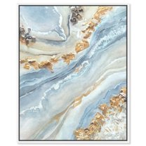 A Beautiful Fiction Mineral, Agate & Geode Wall Art Canvas Wall Art by Art Remedy, White Floater Frame, 21" x 25"