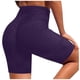 thumbnail image 4 of MKLEKYY Leggings deportivos para mujer, 2 piezas, pantalones cortos de yoga elásticos de cintura alta arrugados para correr y fitness, 4 of 4