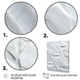 thumbnail image 3 of Designart "Minimalist Fossils in Earthy White Tones" Abstract Framed Wall Art - Modern White Abstract Collages Bedroom Framed Canvas Wall Art, 3 of 6