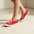 thumbnail image 5 of Willtoo Women’s Christmas Print Canvas Sneakers, Low Top Lace Up Holiday Casual Shoes Lightweight Non Slip Walking Footwear, 5 of 5