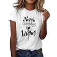 thumbnail image 1 of Blusas de Manga Corta para las Mujeres Divertida Impresión Cuello Redondo Camiseta Vintage, Blusas de Primavera para las Mujeres, 1 of 4