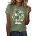 thumbnail image 2 of Tittly T Shirts for Women Graphic Tees It's A Good Day To Read A Book World Book Day 2025 Costume T Shirt Tshirts Shirts Tops for Women Trendy Mint Green 3XL, 2 of 5