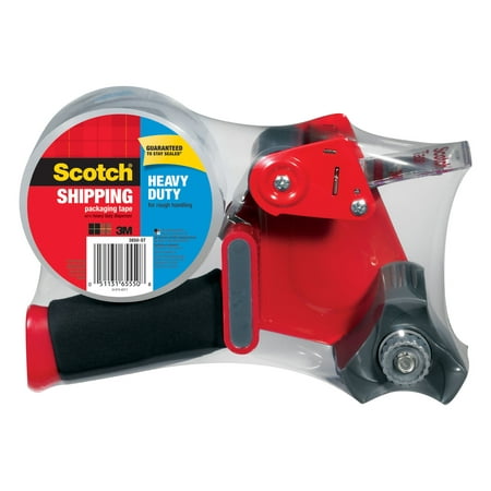 Scotch Heavy Duty Shipping & Packaging Tape Dispenser, 1.88 in. x 60 yd. per Roll, Clear, 1 (Best Packing Tape Dispenser)