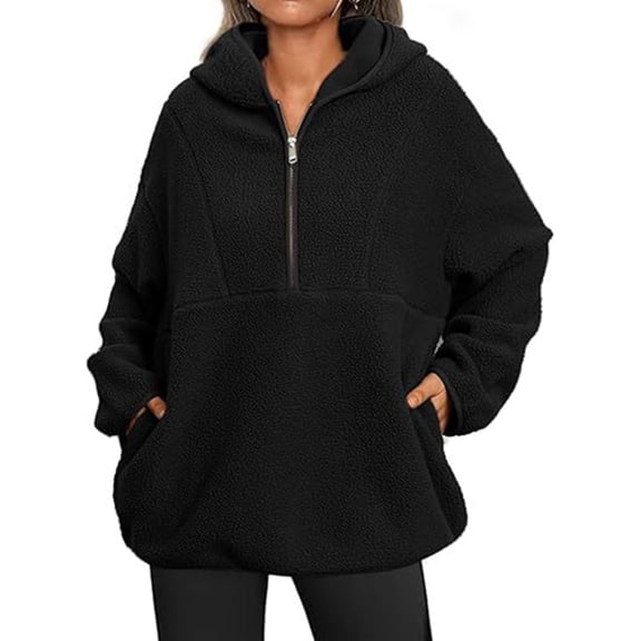 Yokua Women's Half Zip Hooded Fleece Jacket