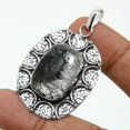 thumbnail image 2 of Black Rutile Gemstone Handmade Fashion Ethnic Gifted Pendant Jewelry 2" SA 6617, 2 of 2