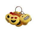 thumbnail image 3 of Emoji Keychain Round Faces Set of 10 - Cute Sweet Soft & Plush Yellow Pillow Keychains - Durable Metal Hook Ring - Funny Children Party Favors - Easy Installation on Backpacks, Purses, Phones & Stuff, 3 of 14