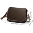 thumbnail image 2 of Dark Brown Vertical Stripes Vintage Crossbody Bag For Women Medium Leather Hobo Bags Shoulder Bag Classic City Leather Satchels, 2 of 8