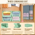 thumbnail image 3 of 4-Pack Folding Wardrobe Storage Box Plastic Drawer Organizer Stackable Shelf Baskets Cloth Closet Container Bin Cube Home Office Bedroom Laundry Pull Out Drawer Dividers for Clothes,Toys Organization, 3 of 7
