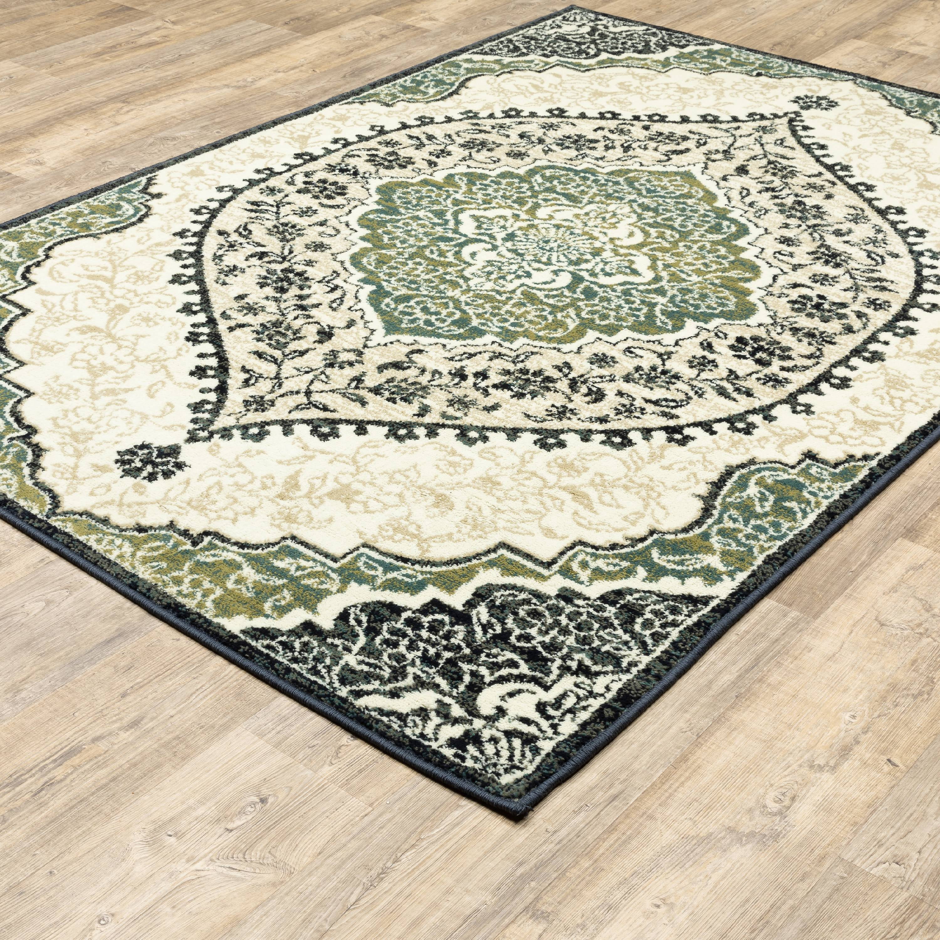 Avalon Home Edison Trellis Traditional Area Rug, Off-White