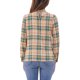 thumbnail image 3 of INSPIRAR CHIC Blusas de Trabajo para Mujeres con Cuadros y Lazo en el Cuello de Manga Larga M caqui Marrón Verde, 3 of 6