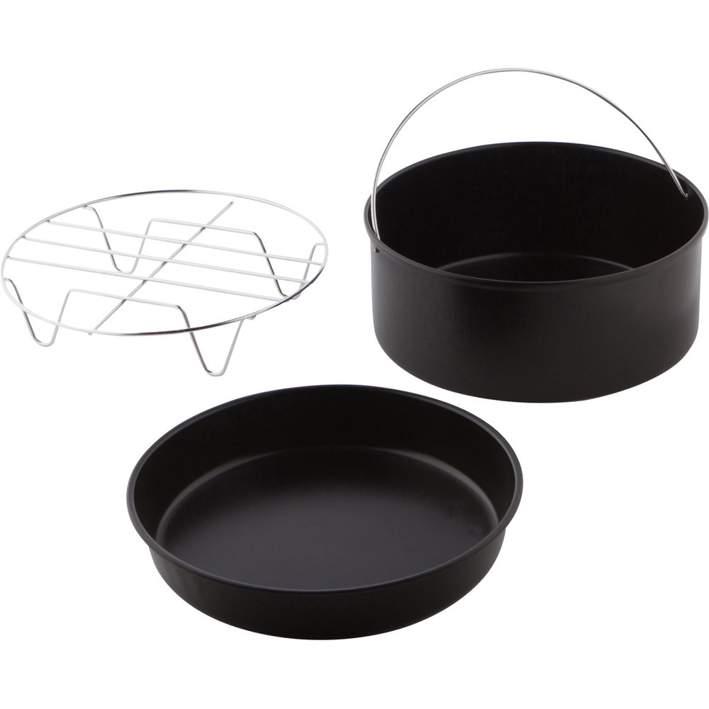 Simple Living Air Fryer Accessory Set Pizza Pan, Cake Pan, Rack