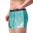 thumbnail image 2 of Yiaed Tranquil Ocean Canoe Journey Print Men's Soft Cotton Boxer Shorts Breathable Boxers Underwear Moisture-Wicking Underwear Stretch Boxer Briefs for Man-Medium, 2 of 5